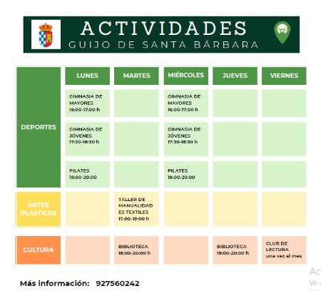 Imagen Actividades Guijo de Santa Bárbara