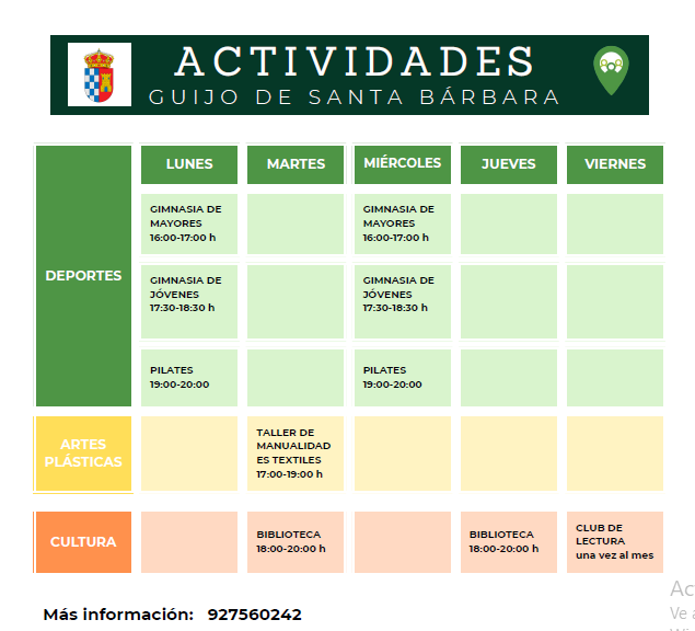 Imagen Actividades Guijo de Santa Bárbara